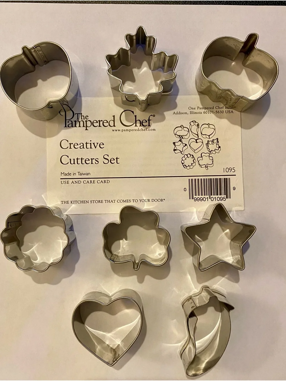 Pampered Chef Creative Cutters Set - Assorted Shapes - Stainless Steel